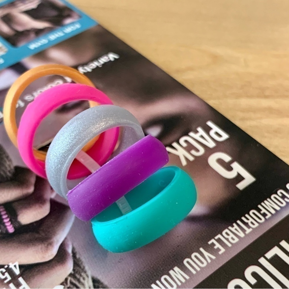 EVERY ring jewelry 5 pack silicone ring variety set sz small NWT - Picture 12 of 16